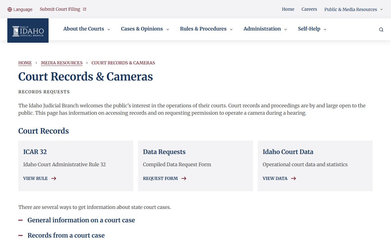 Lincoln County court records Judicial Branch records guidance