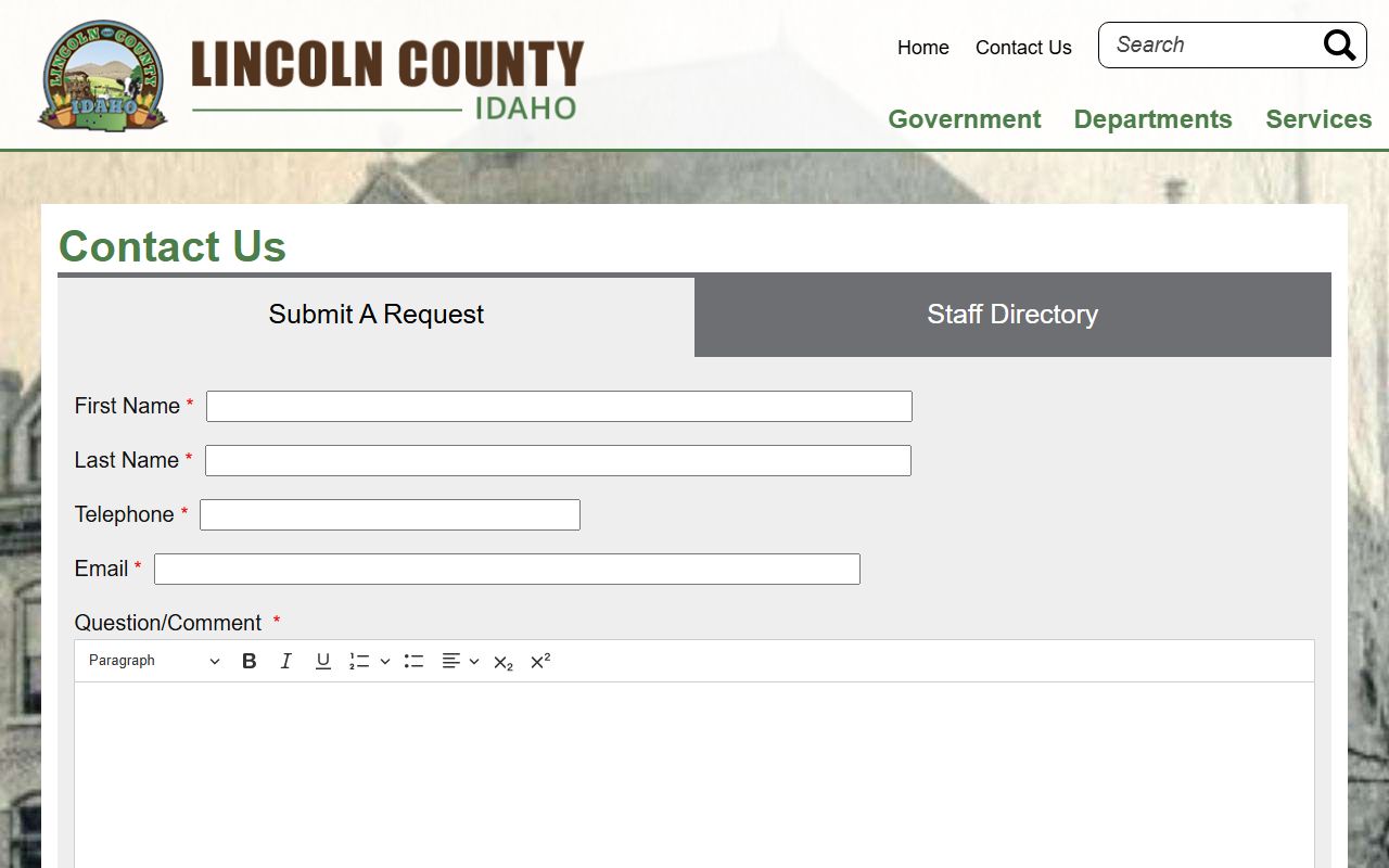 Lincoln County Court records staff directory source page